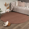 Rond wollen vloerkleed - Reno Bruin - thumbnail