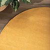 Rond wollen vloerkleed - Reno Okergeel - thumbnail 2