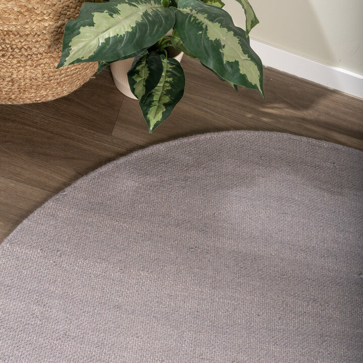 Rond wollen vloerkleed - Reno Grijs - 2