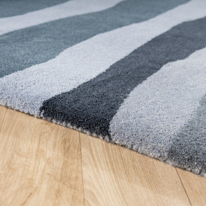 Wollen vloerkleed - Liora Blauw - 5