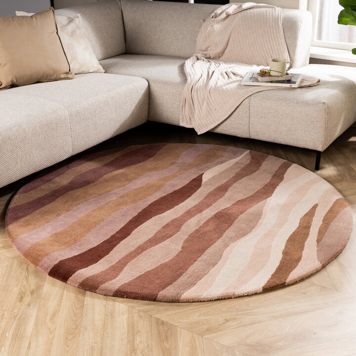 Rond wollen vloerkleed - Liora Roze