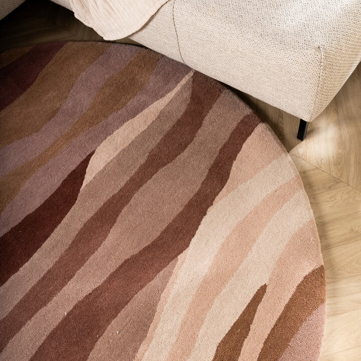 Rond wollen vloerkleed - Liora Roze - 2