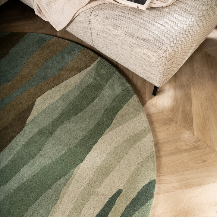 Rond wollen vloerkleed - Liora Groen - 2
