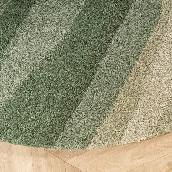 Rond wollen vloerkleed - Liora Groen - 4