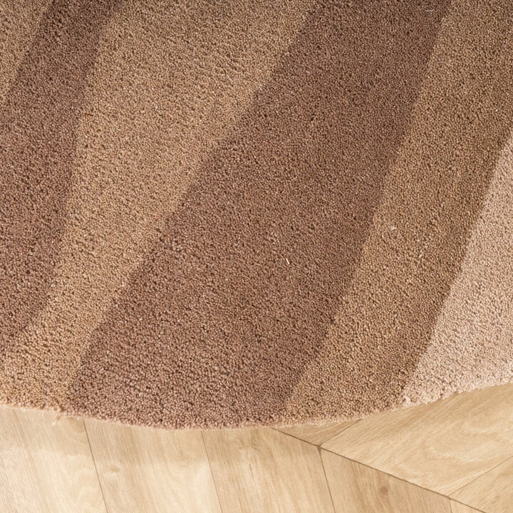 Rond wollen vloerkleed - Liora Bruin - 4
