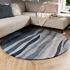 Rond wollen vloerkleed - Liora Blauw - thumbnail