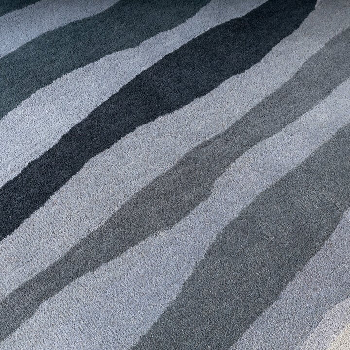 Rond wollen vloerkleed - Liora Blauw - 3