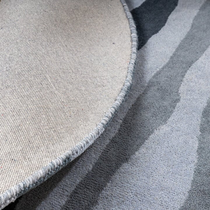 Rond wollen vloerkleed - Liora Blauw - 6