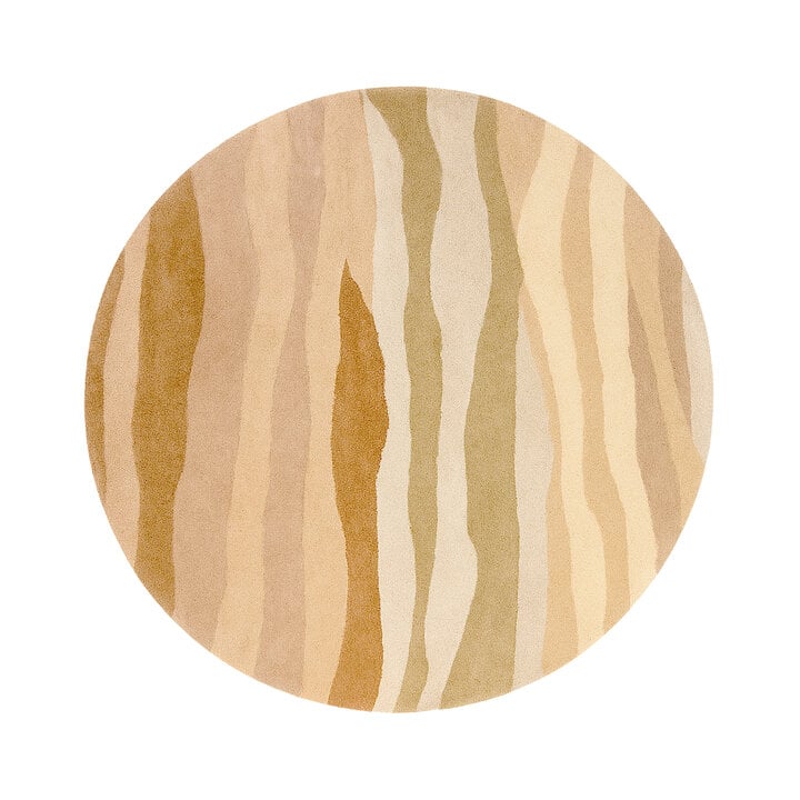 Rond wollen vloerkleed - Liora Beige - 1