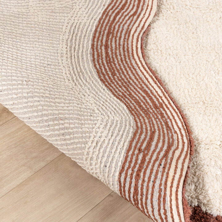 Wasbare loper - Hazy Bruin/Creme - 6