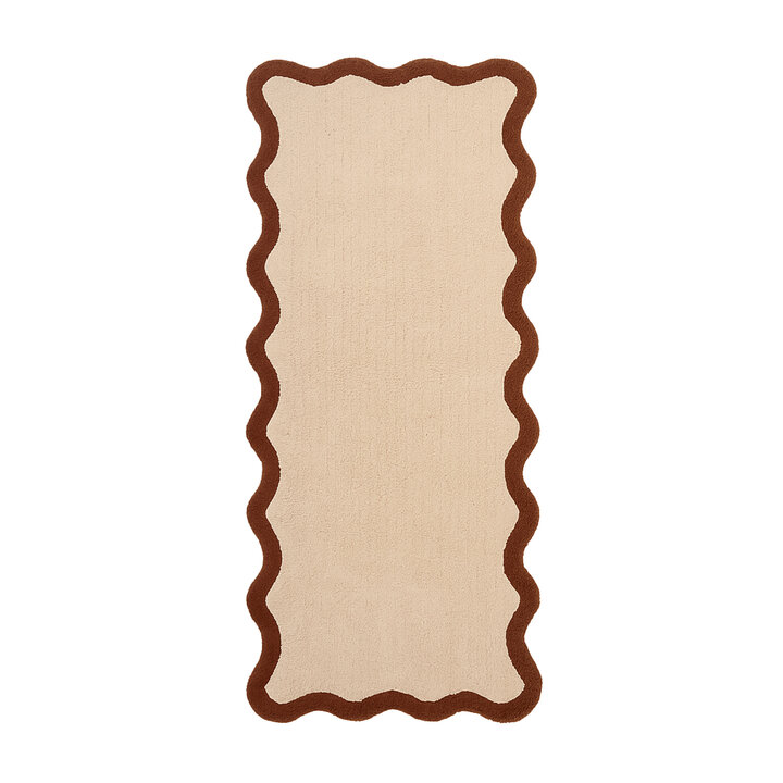 Wasbare loper - Hazy Bruin/Creme - 1