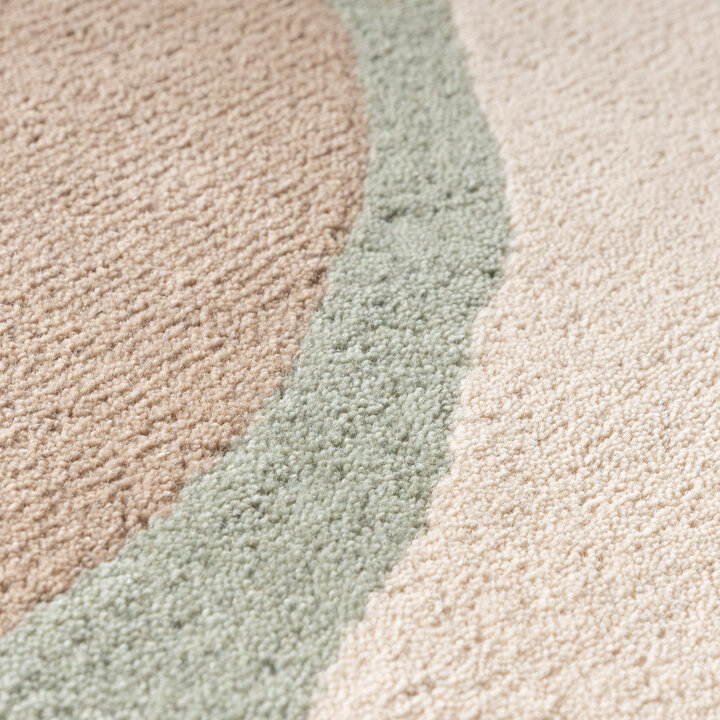 Rond wollen vloerkleed - Vienna Mintgroen - 3