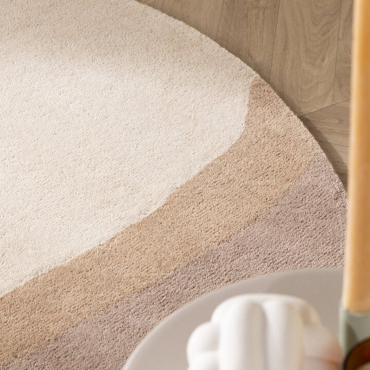 Rond wollen vloerkleed - Vienna Beige - 2