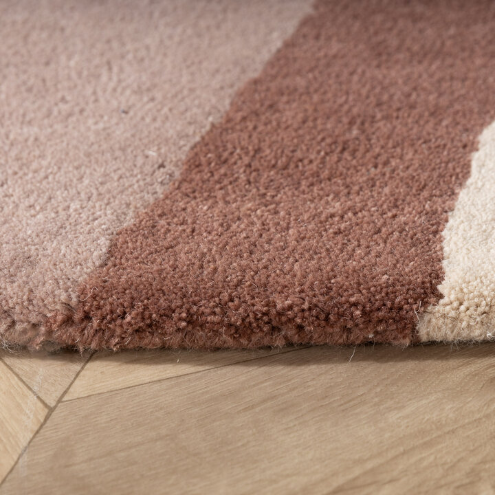 Rond wollen vloerkleed - Vienna Roze - 5
