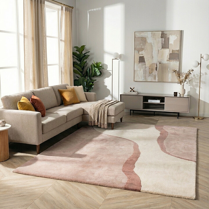 Wollen vloerkleed - Vienna Roze