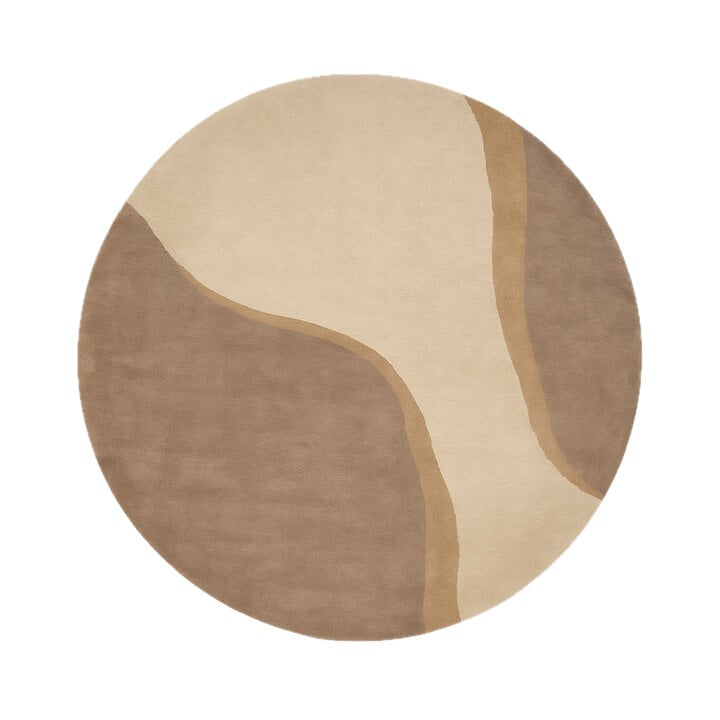 Rond wollen vloerkleed - Vienna Beige - 1