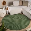 Rond Scandinavisch vloerkleed - Lova Arches Groen  - thumbnail