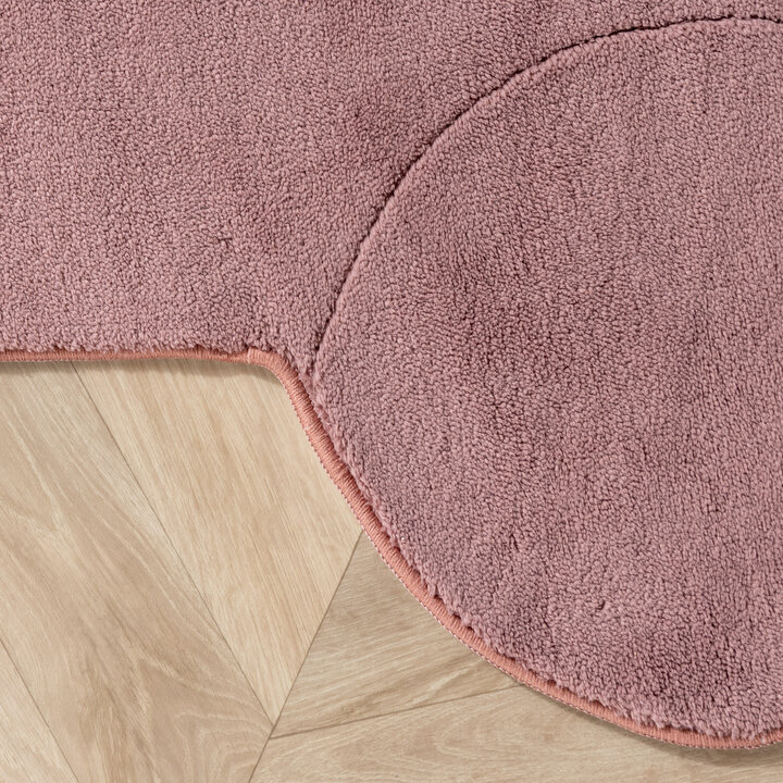 Wasbaar kindervloerkleed - Coco Auto Donkerroze - 3