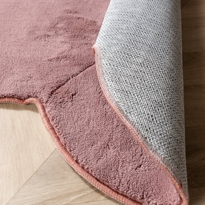 Wasbaar kindervloerkleed - Coco Auto Donkerroze - 5