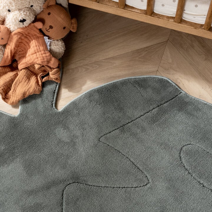 Wasbaar kindervloerkleed - Coco Aardbei Donkergroen - 1