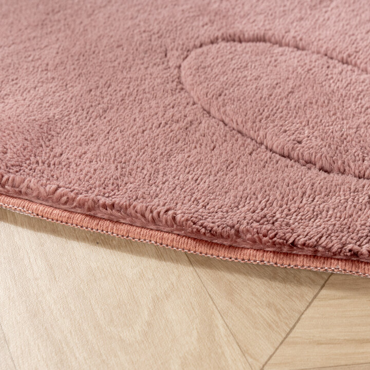 Wasbaar kindervloerkleed - Coco Aardbei Donkerroze - 4