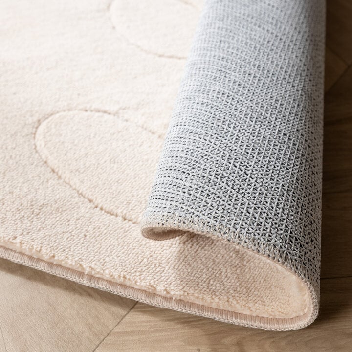 Wasbaar kindervloerkleed - Coco Aardbei Beige - 5