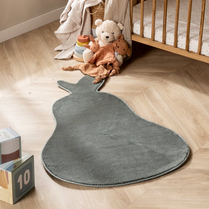 Wasbaar kindervloerkleed - Coco Peer Donkergroen