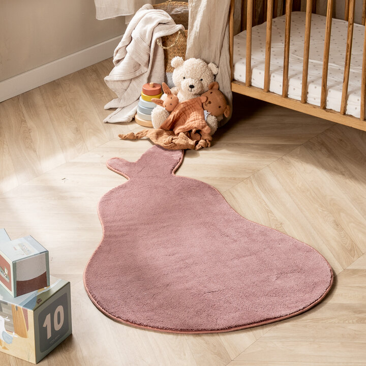 Wasbaar kindervloerkleed - Coco Peer Donkerroze