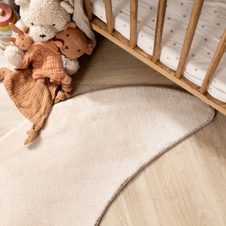Wasbaar kindervloerkleed - Coco Maan Beige - 1