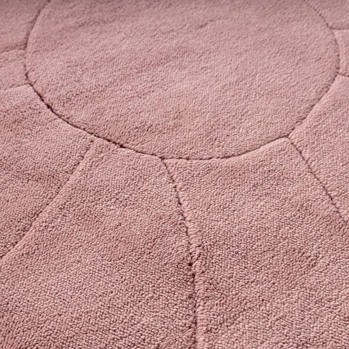 Wasbaar kindervloerkleed - Coco Bloem Donkerroze - 3