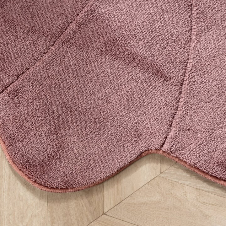 Wasbaar kindervloerkleed - Coco Bloem Donkerroze - 3