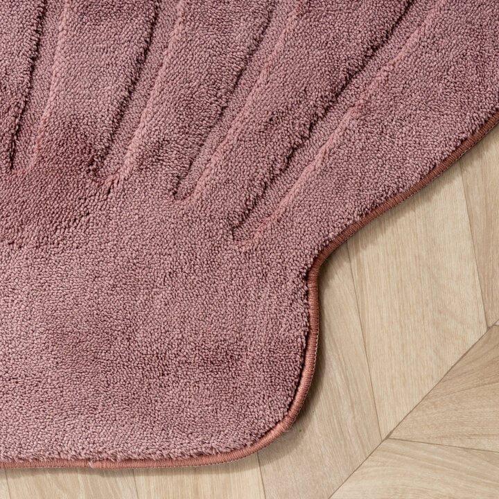 Wasbaar kindervloerkleed - Coco Schelp Donkerroze - 3