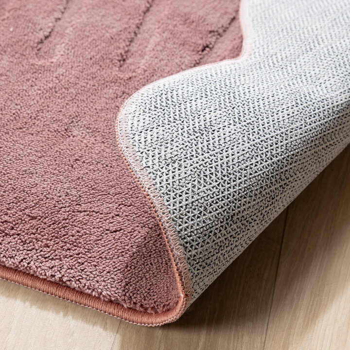 Wasbaar kindervloerkleed - Coco Schelp Donkerroze - 5