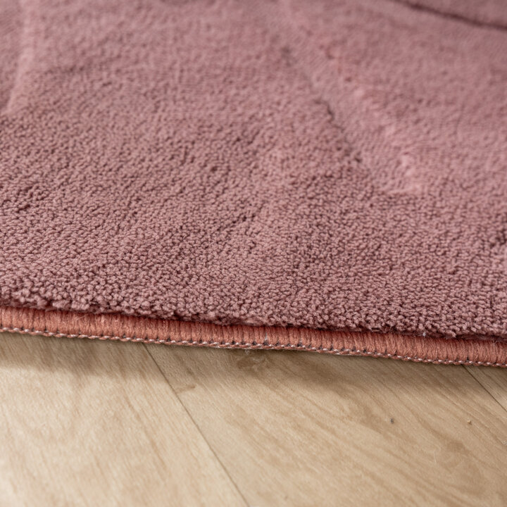 Wasbaar kindervloerkleed - Coco Blad Donkerroze - 4