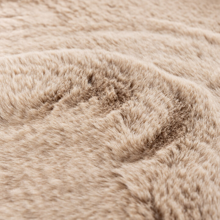 Rond Hoogpolig vloerkleed - Comfy Supreme Beige - 3