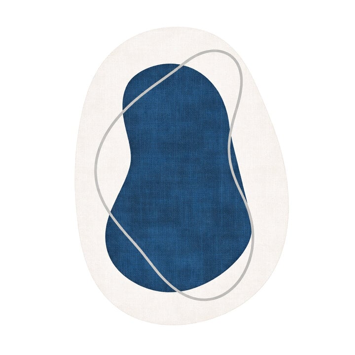 Organisch vloerkleed - Elyra Blauw/Grijs - 1