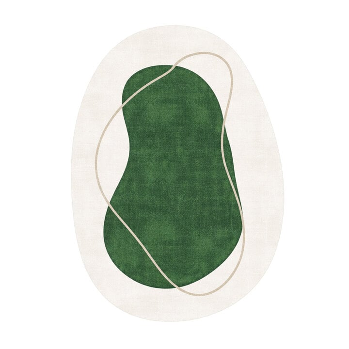 Organisch vloerkleed - Elyra Groen/Beige - 1