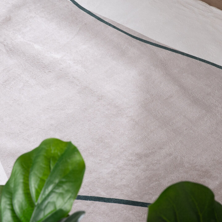 Organisch vloerkleed - Elyra Beige/Groen - 2