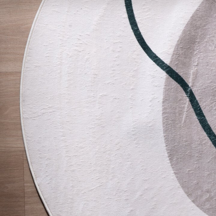 Organisch vloerkleed - Elyra Beige/Groen - 4