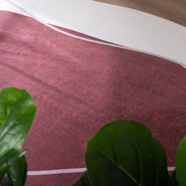 Organisch vloerkleed - Elyra Rood/Beige - 2
