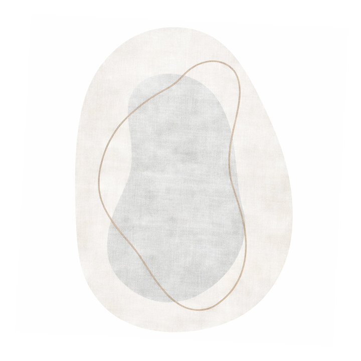 Organisch vloerkleed - Elyra Grijs/Beige - 1