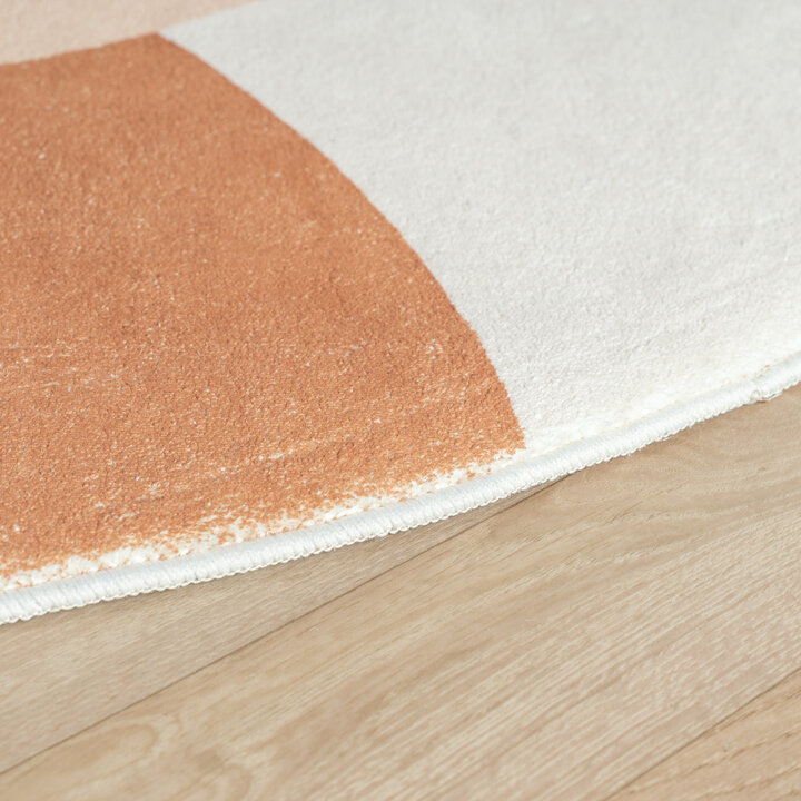 Rond wasbaar kindervloerkleed - Sammy Monkey Bruin - 5