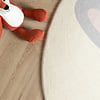 Rond wasbaar kindervloerkleed - Sammy Rabbit Grijs - thumbnail 2