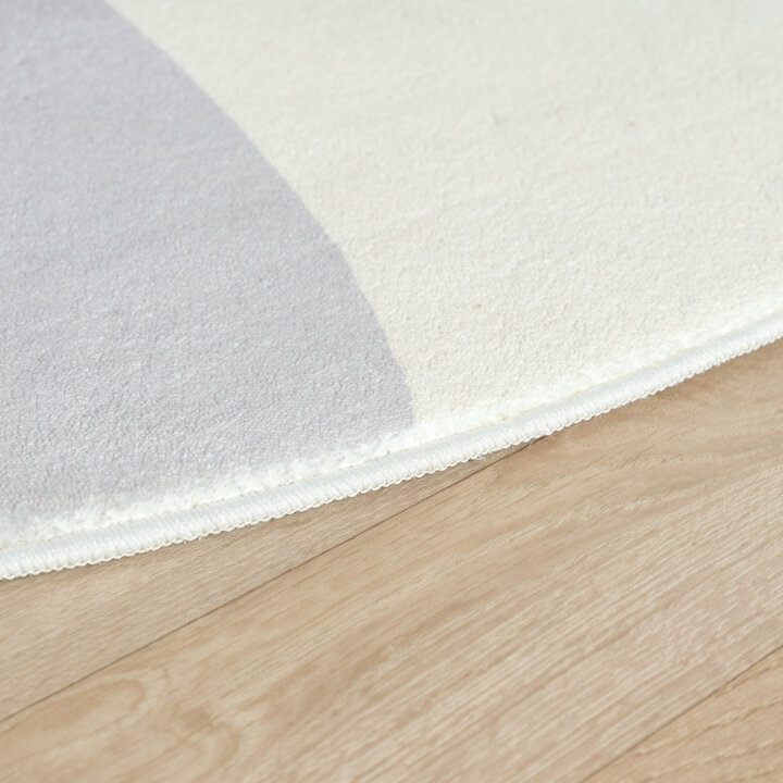 Rond wasbaar kindervloerkleed - Sammy Rabbit Grijs - 5