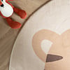 Rond wasbaar kindervloerkleed - Sammy Tiger Beige - thumbnail 2