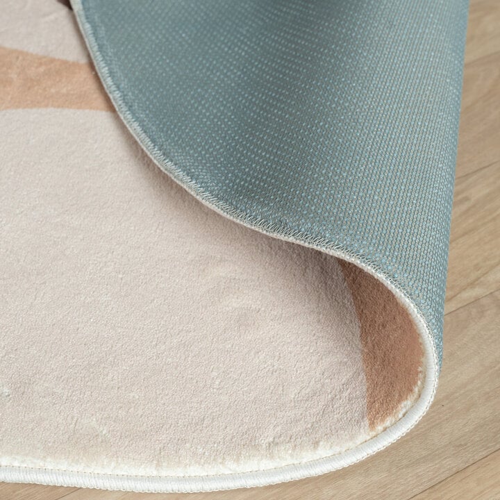 Rond wasbaar kindervloerkleed - Sammy Tiger Beige - 6