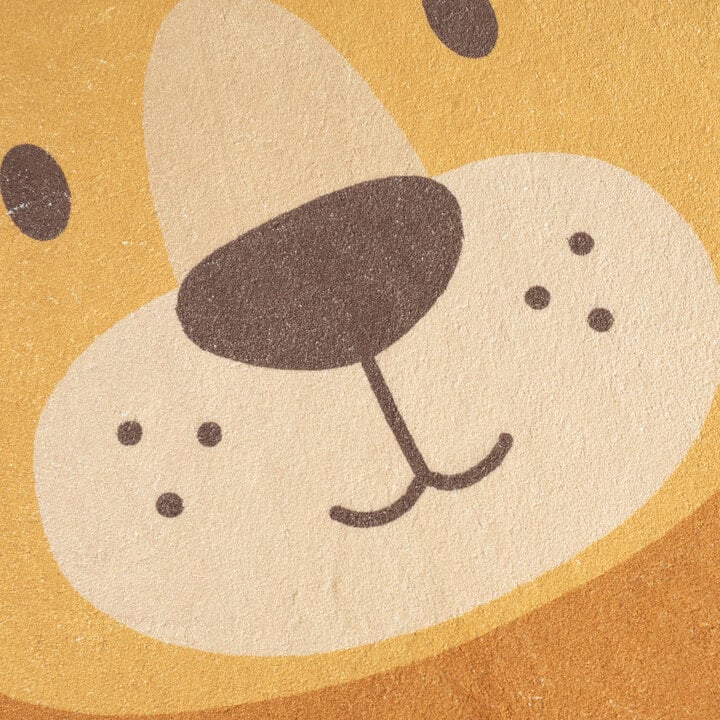 Rond wasbaar kindervloerkleed - Sammy Lion Bruin - 2