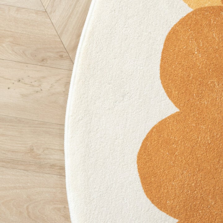 Rond wasbaar kindervloerkleed - Sammy Lion Bruin - 3