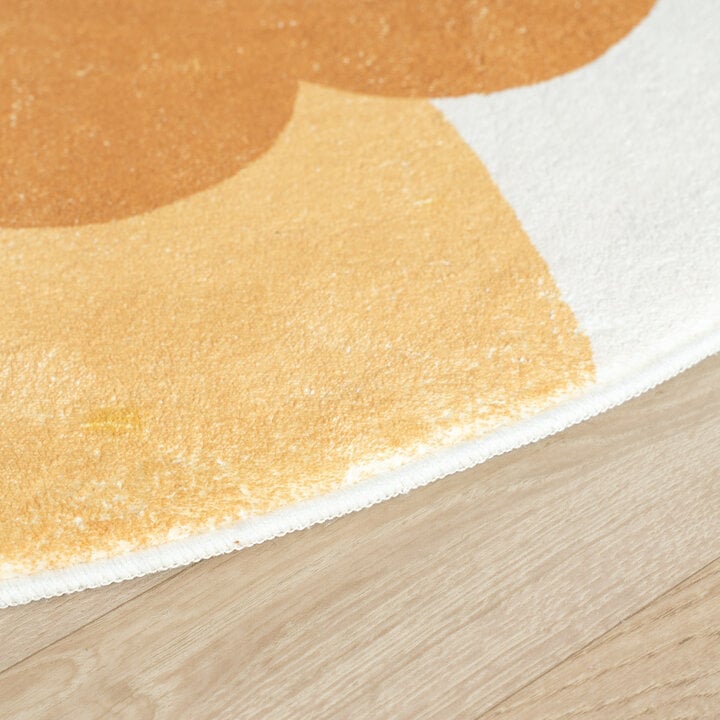 Rond wasbaar kindervloerkleed - Sammy Lion Bruin - 4