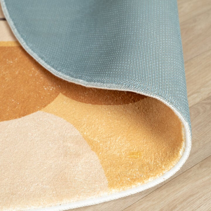 Rond wasbaar kindervloerkleed - Sammy Lion Bruin - 5